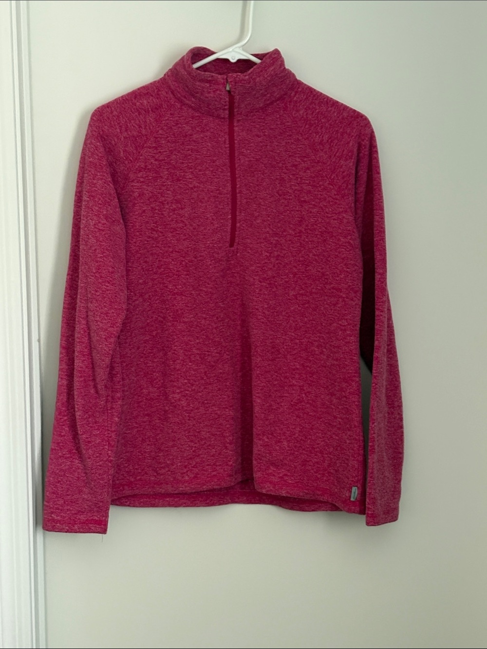 Eddie Bauer Women's Pink Heather Quarter-Zip Pullover